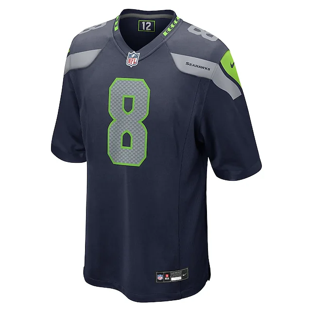 Zennovawear Coby Bryant 8 Seattle Seahawks Game Men Jersey - College Navy