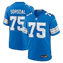 Zennovawear Colby Sorsdal 75 Detroit Lions Team Game Men Jersey - Blue