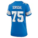 Zennovawear Colby Sorsdal 75 Detroit Lions Women's Team Game Jersey - Blue