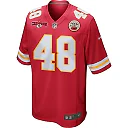 Zennovawear Cole Christiansen 48 Kansas City Chiefs AFC Champions Patch Game Men Jersey - Red