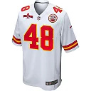 Zennovawear Cole Christiansen 48 Kansas City Chiefs AFC Champions Patch Game Men Jersey - White