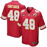 Zennovawear Cole Christiansen 48 Kansas City Chiefs AFC Champions Patch Game Men Jersey - Red