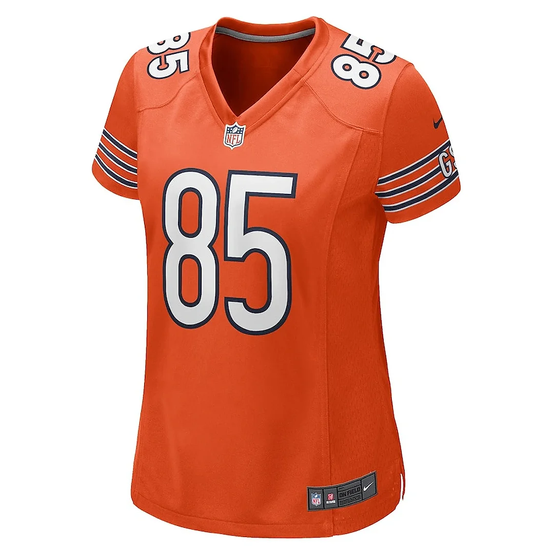 Zennovawear Cole Kmet 85 Chicago Bears Women Alternate Game Jersey - Orange