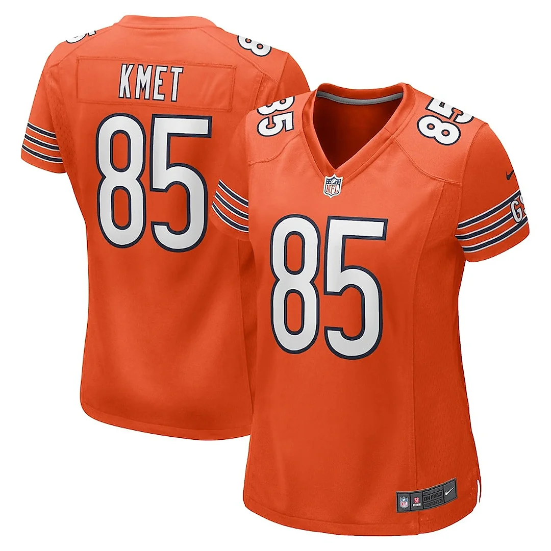 Zennovawear Cole Kmet 85 Chicago Bears Women Alternate Game Jersey - Orange