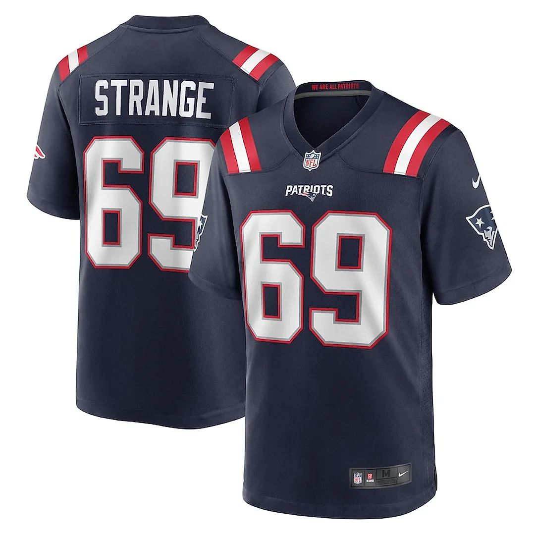 Zennovawear Cole Strange 69 New England Patriots Men Game Jersey - Navy