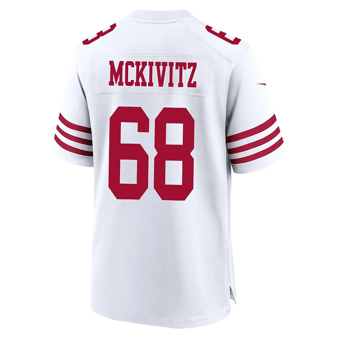 Zennovawear Colton McKivitz 68 San Francisco 49ers NFC Champions Patch Game Men Jersey - White