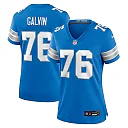 Zennovawear Connor Galvin 76 Detroit Lions Women's Team Game Jersey - Blue