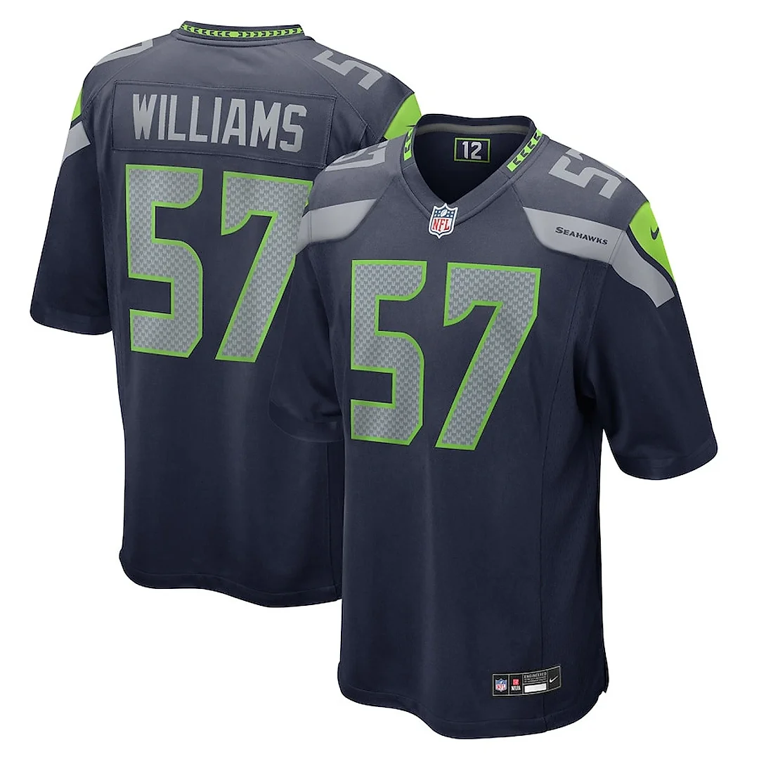 Zennovawear Connor Williams 57 Seattle Seahawks Game Men Jersey - College Navy
