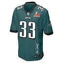 Zennovawear Cooper DeJean 33 Philadelphia Eagles Super Bowl LIX 'New Orleans - A Symphony of Sport' EMBROIDERED Game Men Jersey - Midnight Green