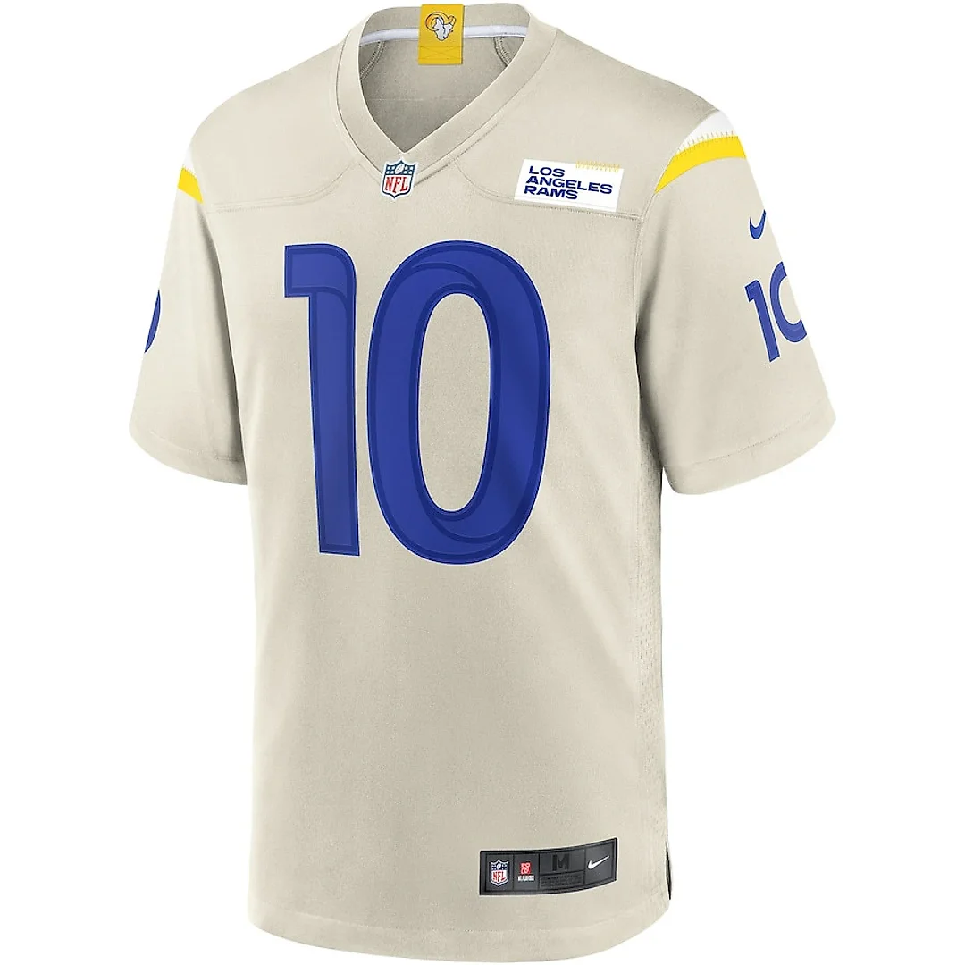 Zennovawear Cooper Kupp 10 Los Angeles Rams Men Game Jersey - Bone
