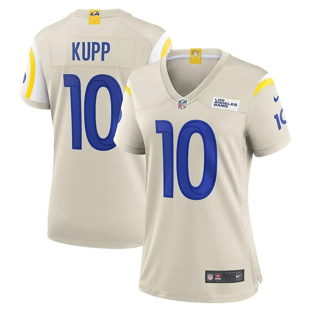 Zennovawear Cooper Kupp 10 Los Angeles Rams Women Game Jersey - Bone
