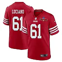 Zennovawear Corey Luciano 61 San Francisco 49ers NFC Champions Patch Game Men Jersey - Scarlet