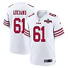 Zennovawear Corey Luciano 61 San Francisco 49ers NFC Champions Patch Game Men Jersey - White
