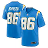 Zennovawear Cornelius Johnson 86 Los Angeles Chargers Team Game Men Jersey - Powder Blue