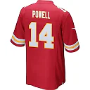 Zennovawear Cornell Powell 14 Kansas City Chiefs AFC Champions Patch Game Men Jersey - Red