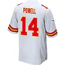 Zennovawear Cornell Powell 14 Kansas City Chiefs AFC Champions Patch Game Men Jersey - White
