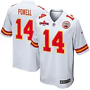 Zennovawear Cornell Powell 14 Kansas City Chiefs AFC Champions Patch Game Men Jersey - White