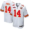 Zennovawear Cornell Powell 14 Kansas City Chiefs AFC Champions Patch Game Men Jersey - White