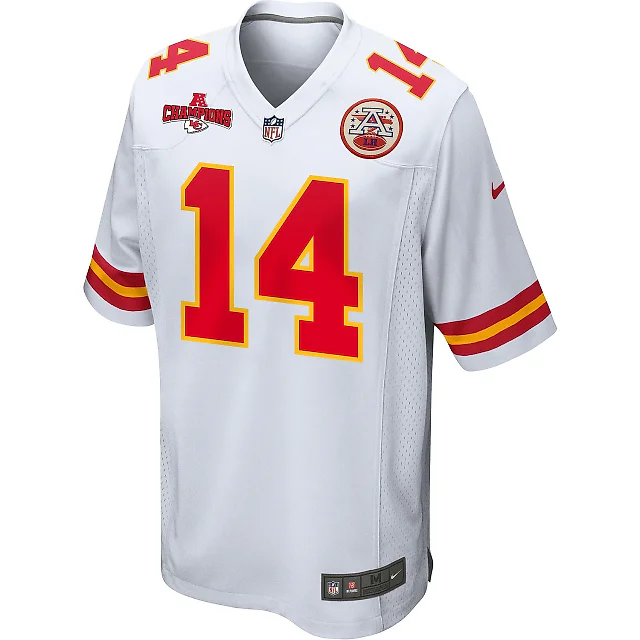 Zennovawear Cornell Powell 14 Kansas City Chiefs AFC Champions Patch Game Men Jersey - White