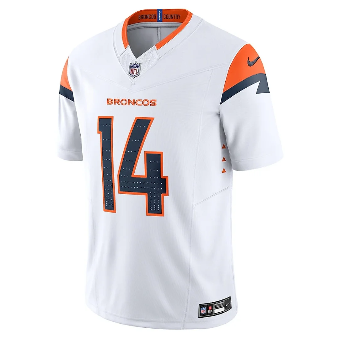 Zennovawear Courtland Sutton 14 Denver Broncos Vapor F.U.S.E. Limited Men Jersey - White