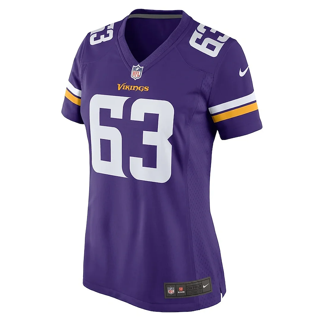 Zennovawear Coy Cronk 63 Minnesota Vikings Team Game Women Jersey - Purple