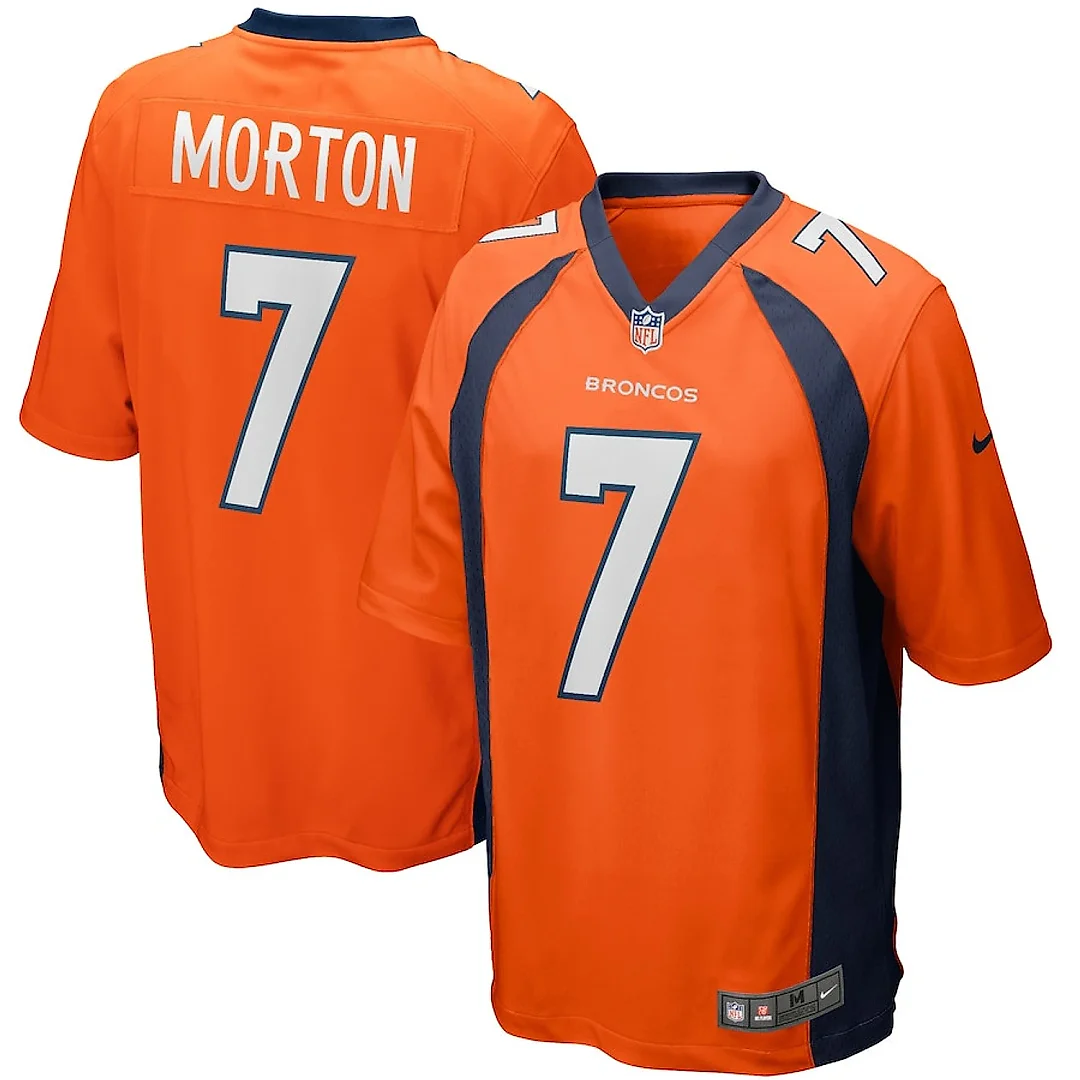 Zennovawear Craig Morton 7 Denver Broncos Men Game Retired Jersey - Orange