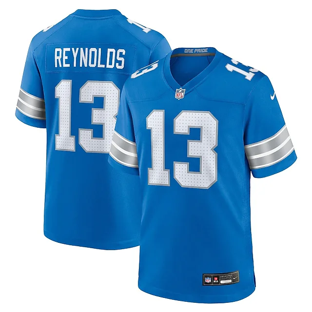 Zennovawear Craig Reynolds 13 Detroit Lions Team Game Men Jersey - Blue