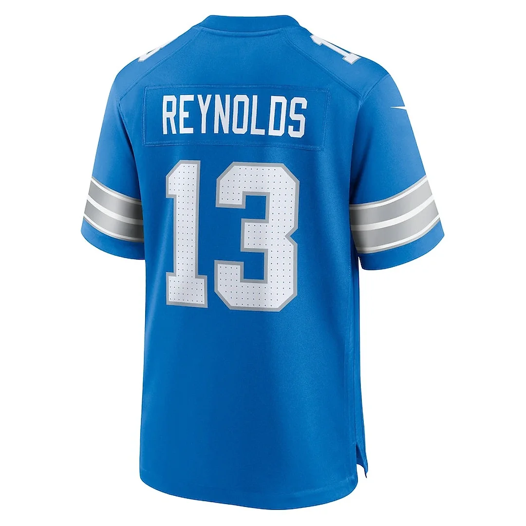 Zennovawear Craig Reynolds 13 Detroit Lions Team Game Men Jersey - Blue