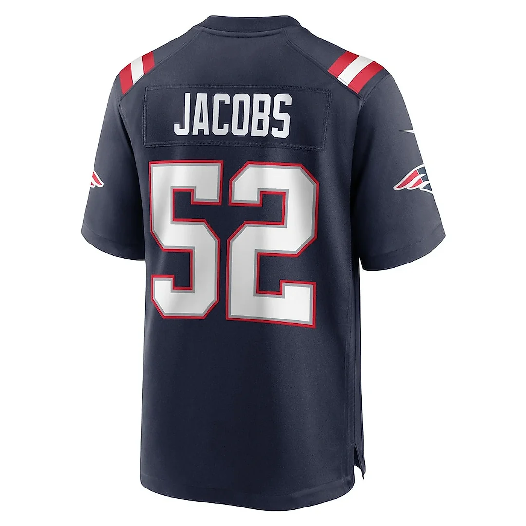 Zennovawear Curtis Jacobs 52 New England Patriots Team Game Men Jersey - Navy
