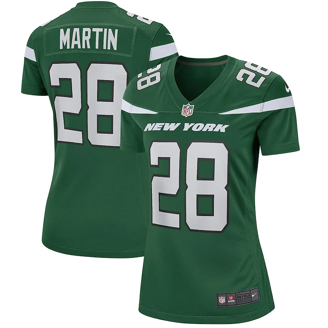 Zennovawear Curtis Martin 28 New York Jets Women Game Retired Jersey - Gotham Green