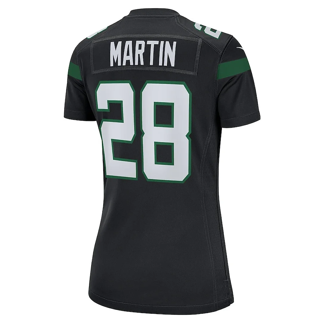 Zennovawear Curtis Martin 28 New York Jets Women Retired Jersey - Black