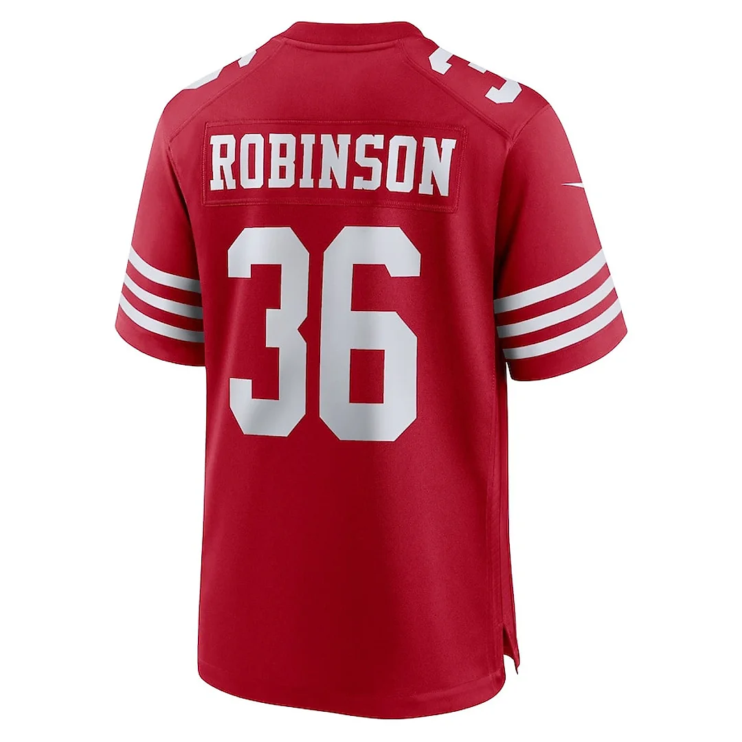 Zennovawear Curtis Robinson 36 San Francisco 49ers Game Men Jersey - Scarlet