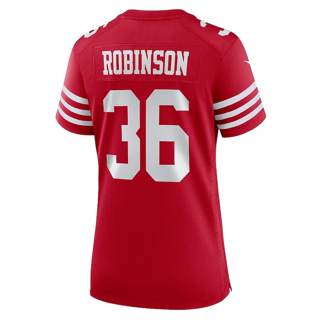 Zennovawear Curtis Robinson 36 San Francisco 49ers Women's Game Jersey - Scarlet