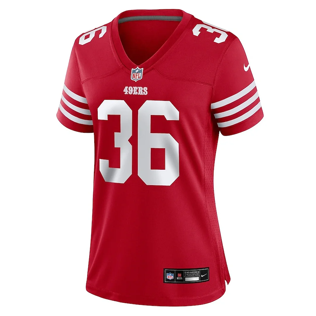 Zennovawear Curtis Robinson 36 San Francisco 49ers Women's Game Jersey - Scarlet