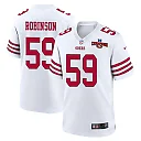 Zennovawear Curtis Robinson 59 San Francisco 49ers NFC Champions Patch Game Men Jersey - White