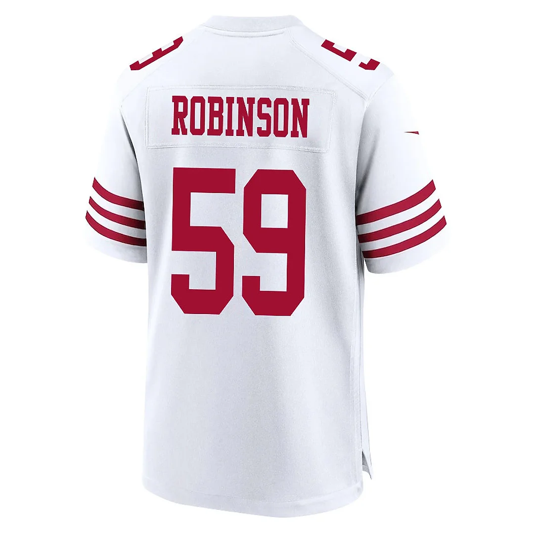 Zennovawear Curtis Robinson 59 San Francisco 49ers NFC Champions Patch Game Men Jersey - White