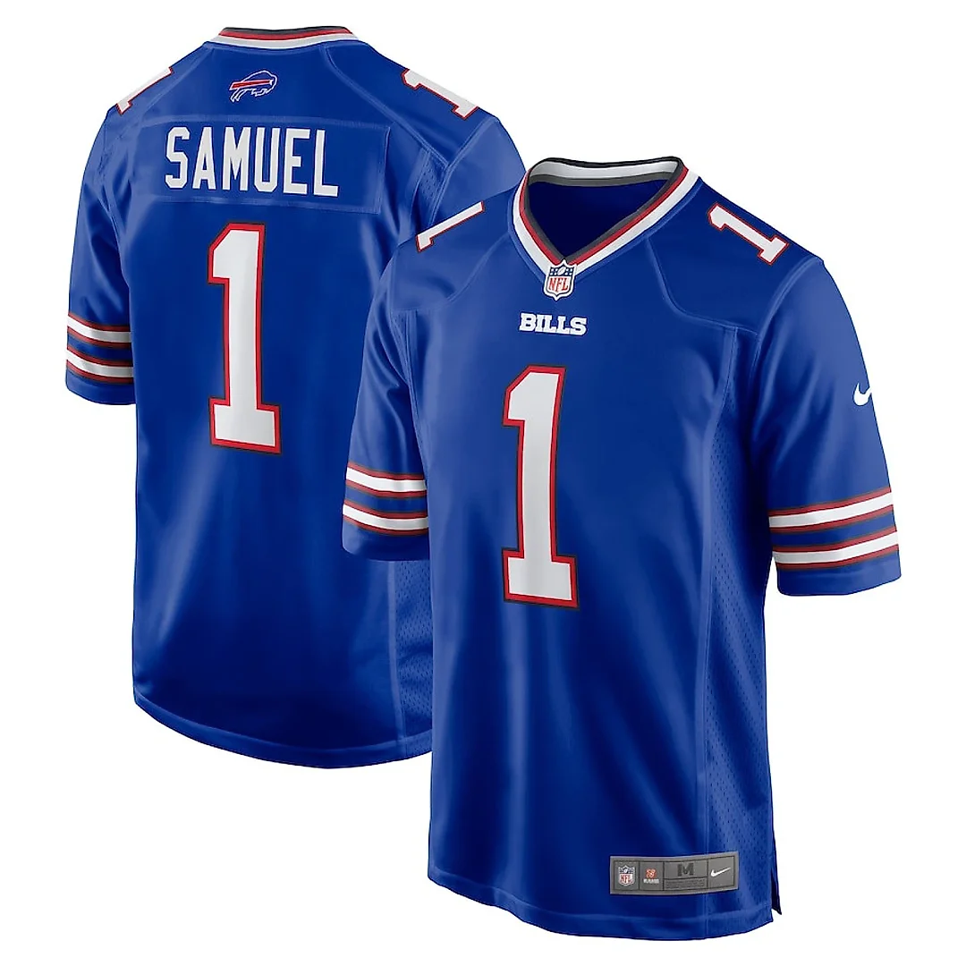 Zennovawear Curtis Samuel 1 Buffalo Bills Game Men Jersey - Royal
