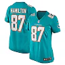 Zennovawear DaeSean Hamilton 87 Miami Dolphins Women Home Game Jersey - Aqua