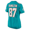 Zennovawear DaeSean Hamilton 87 Miami Dolphins Women Home Game Jersey - Aqua