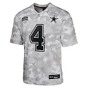 Zennovawear Dak Prescott 4 Dallas Cowboys 2024 Salute to Service Game YOUTH Jersey - Arctic Camo