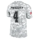 Zennovawear Dak Prescott 4 Dallas Cowboys 2024 Salute to Service Limited Men Jersey - Arctic Camo