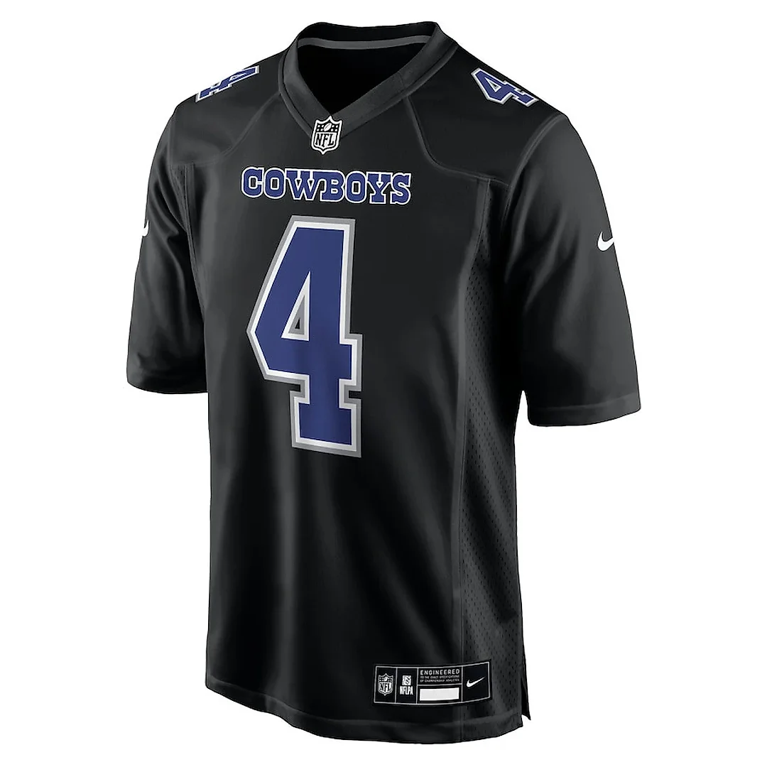 Zennovawear Dak Prescott 4 Dallas Cowboys Fashion Game Men Jersey - Carbon Black