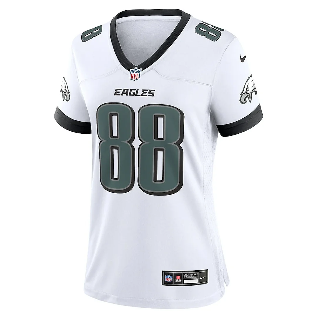 Zennovawear Dallas Goedert 88 Philadelphia Eagles White Game Women Jersey - White