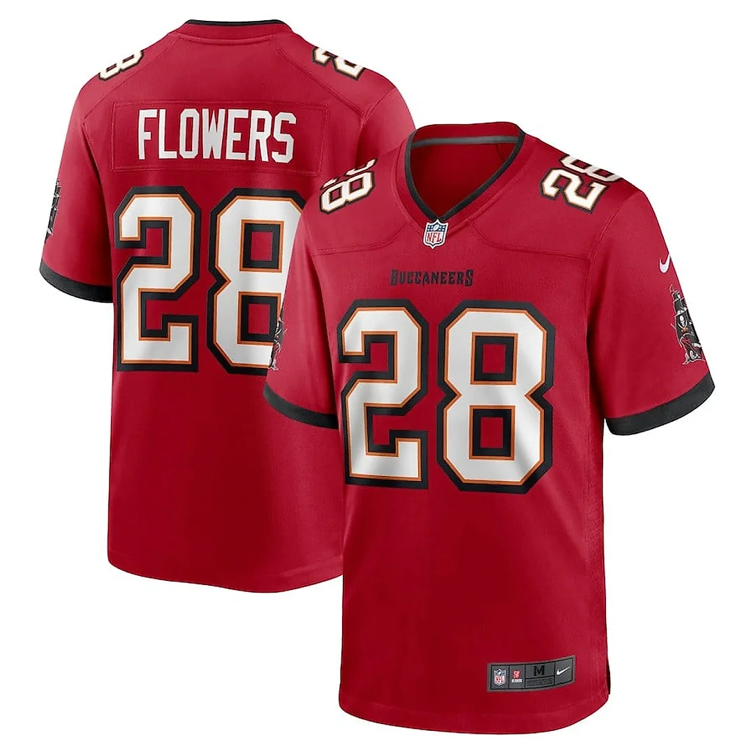 Zennovawear Dallis Flowers 28 Tampa Bay Buccaneers Game Men Jersey - Red