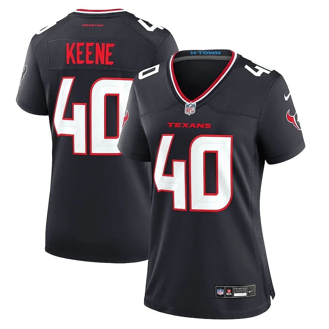 Zennovawear Dalton Keene 40 Houston Texans Women's Team Game Jersey - Navy