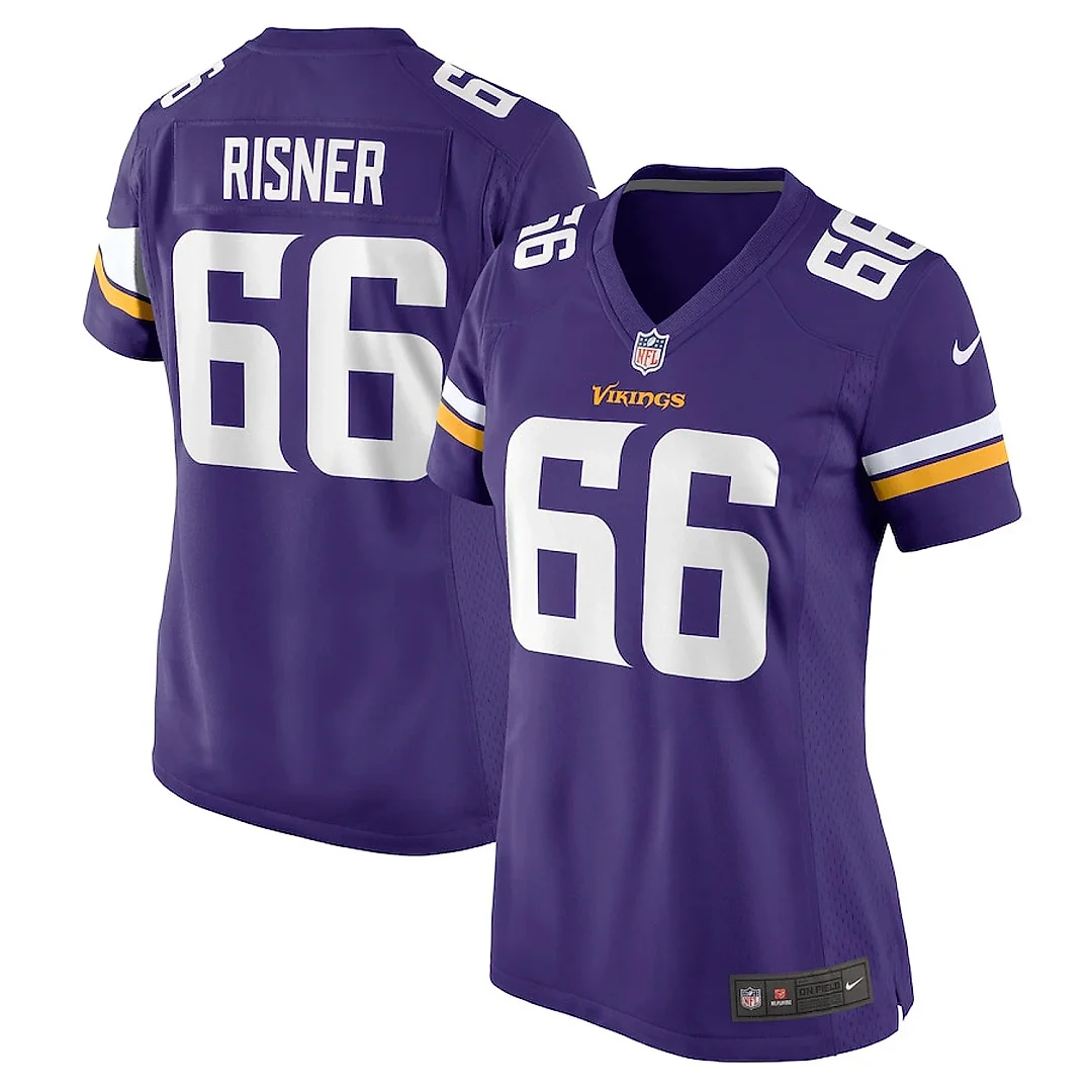 Zennovawear Dalton Risner 66 Minnesota Vikings Women's Game Jersey - Purple