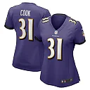 Zennovawear Dalvin Cook 31 Baltimore Ravens Women Game Jersey - Purple