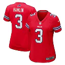 Zennovawear Damar Hamlin 3 Buffalo Bills Women Game Jersey - Red