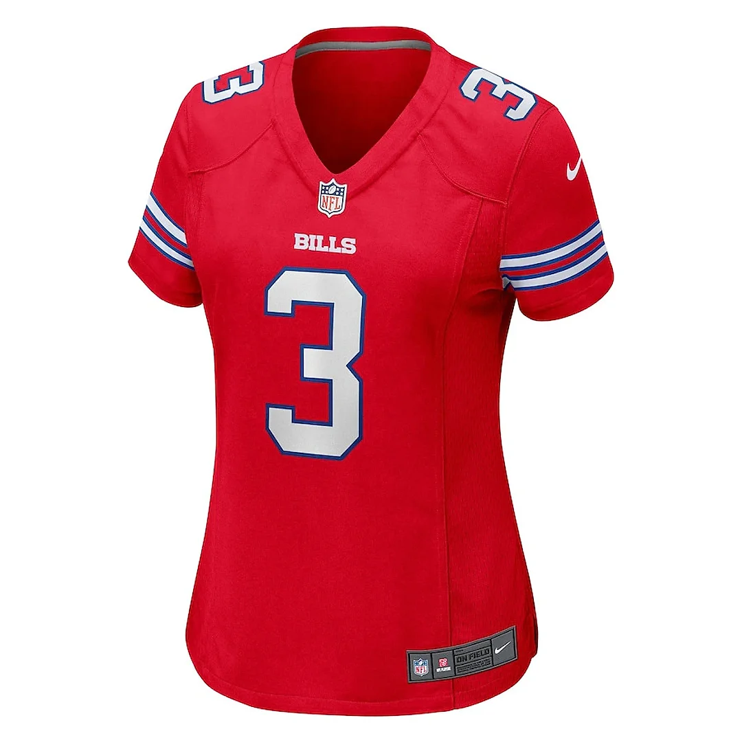 Zennovawear Damar Hamlin 3 Buffalo Bills Women Game Jersey - Red