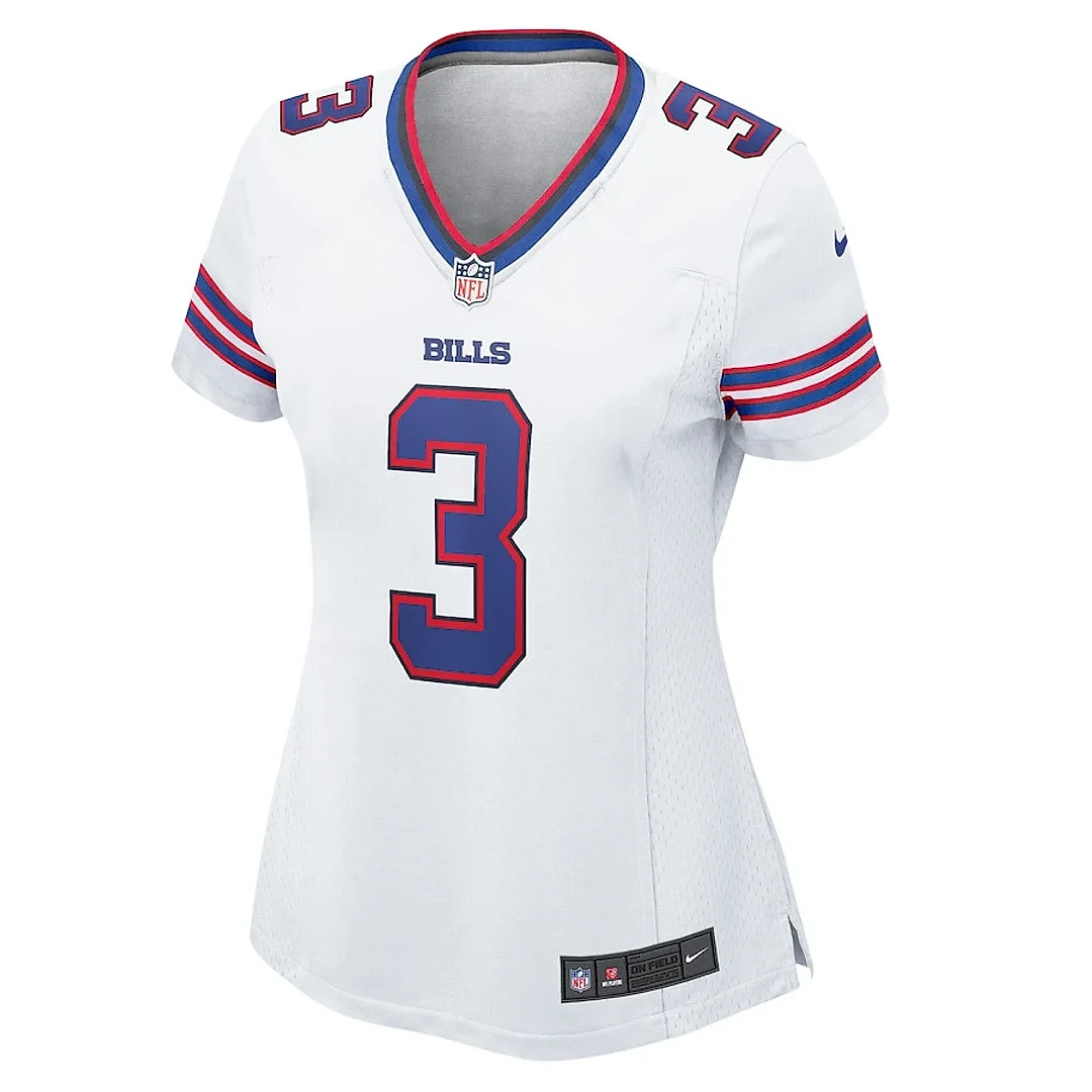 Zennovawear Damar Hamlin 3 Buffalo Bills Women's Game Jersey - White